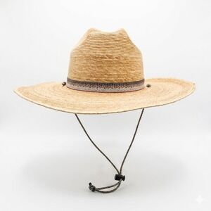 Fishpond Lowcountry Palm Leaf Sun Hat Mens XL Natural Tan Wide Brim Fishing Hat